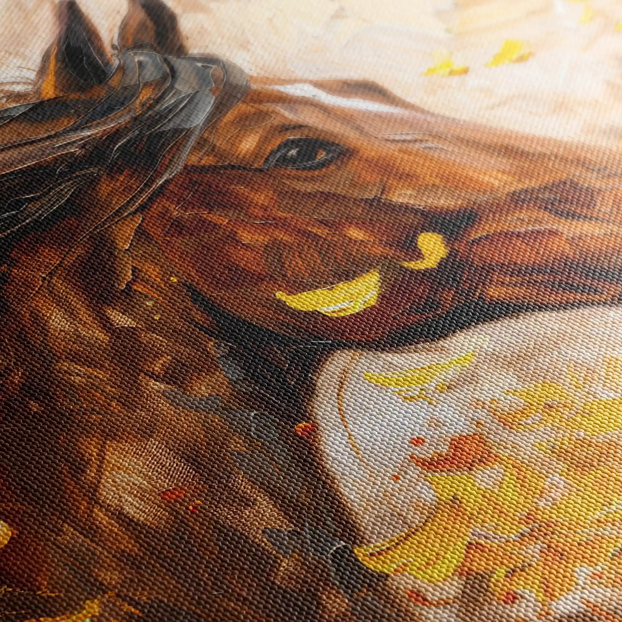 Horses 251 Canvas Art 60 x 40 cm / Black