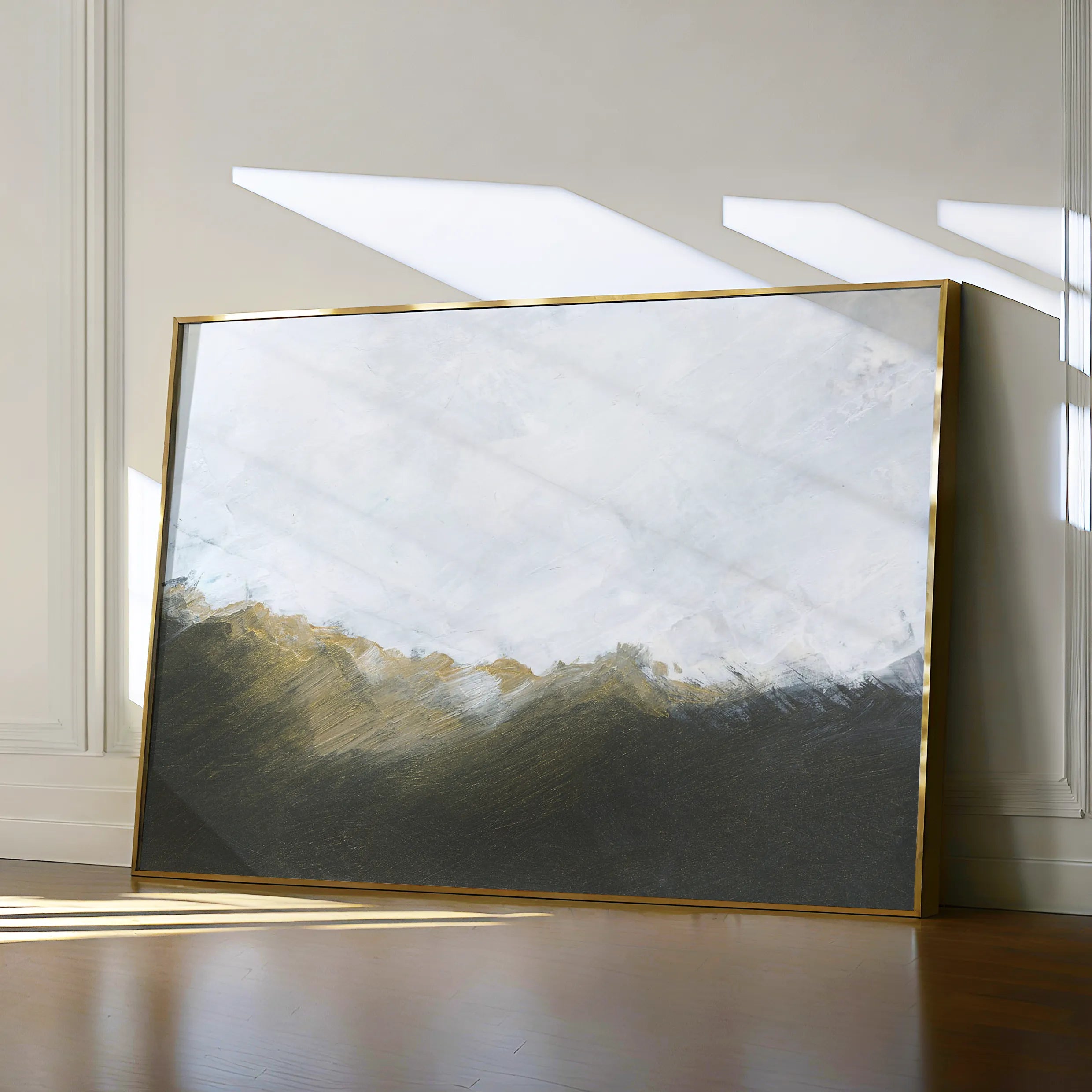 Abstract 252 Canvas Art 18" x 24" / 45 x 60 cm / Black