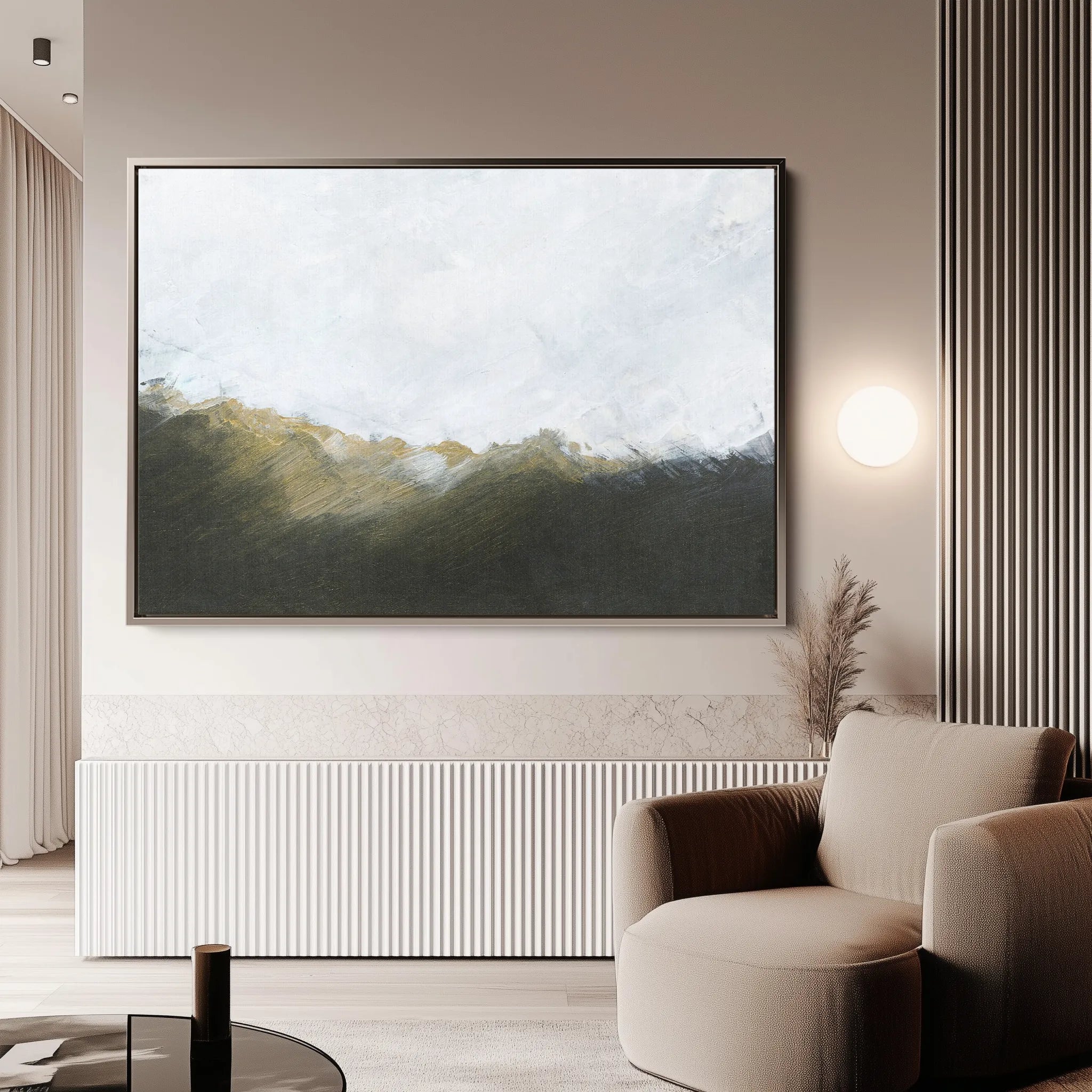 Abstract 252 Canvas Art 18" x 24" / 45 x 60 cm / Black