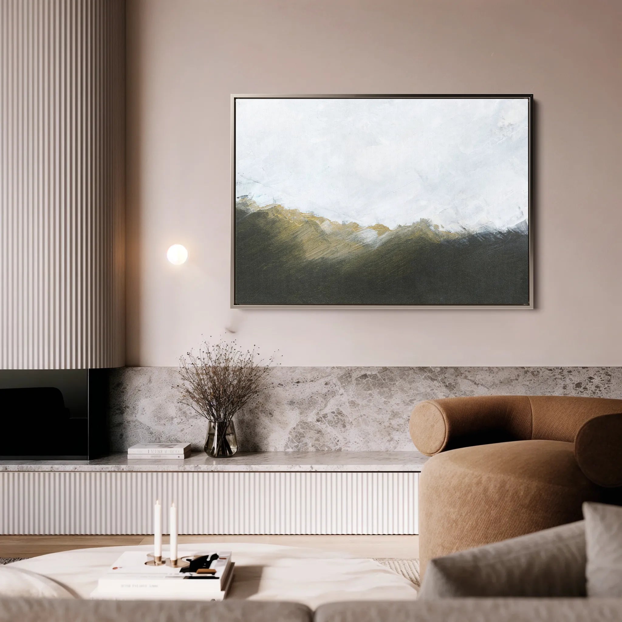 Abstract 252 Canvas Art 18" x 24" / 45 x 60 cm / Black