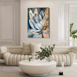 Floral 252 Canvas Art 18" x 24" / 45 x 60 cm / Black