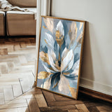 Floral 253 Canvas Art 18" x 24" / 45 x 60 cm / Black