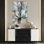 Floral 253 Canvas Art 18" x 24" / 45 x 60 cm / Black