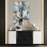 Floral 253 Canvas Art 18" x 24" / 45 x 60 cm / Black