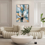 Floral 253 Canvas Art 60 x 40 cm / Black