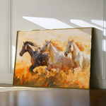 Horses 253 Canvas Art 60 x 40 cm / Black