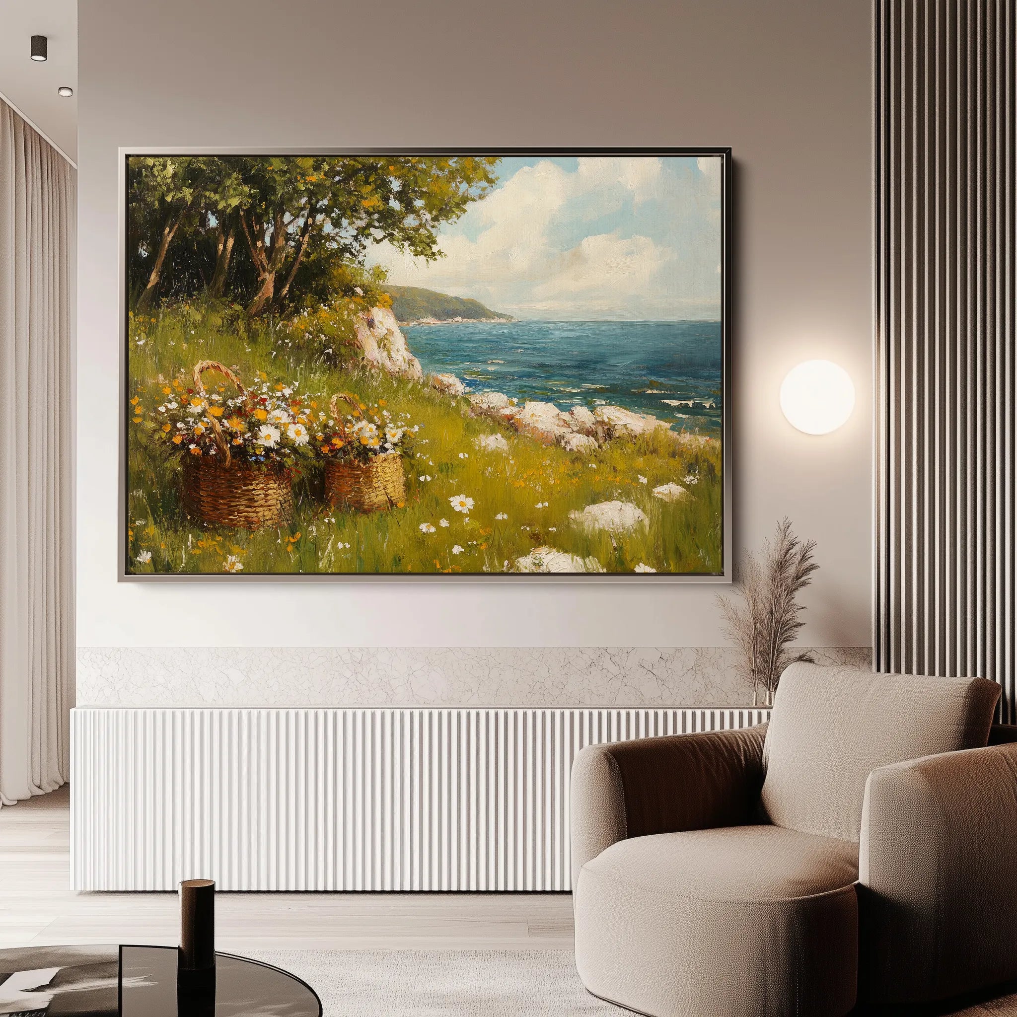 Landscape 253 Canvas Art 18" x 24" / 45 x 60 cm / Black