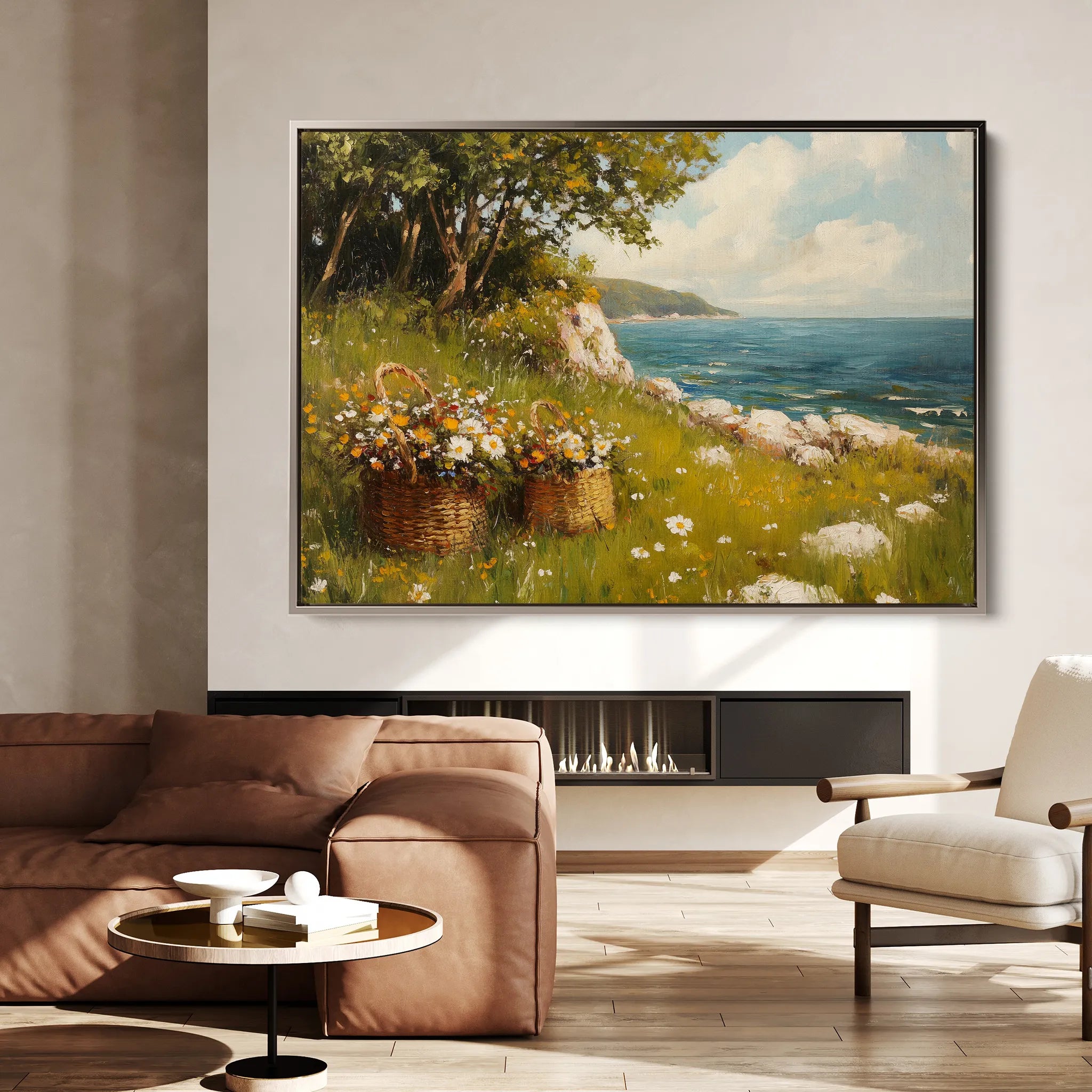 Landscape 253 Canvas Art 18" x 24" / 45 x 60 cm / Black
