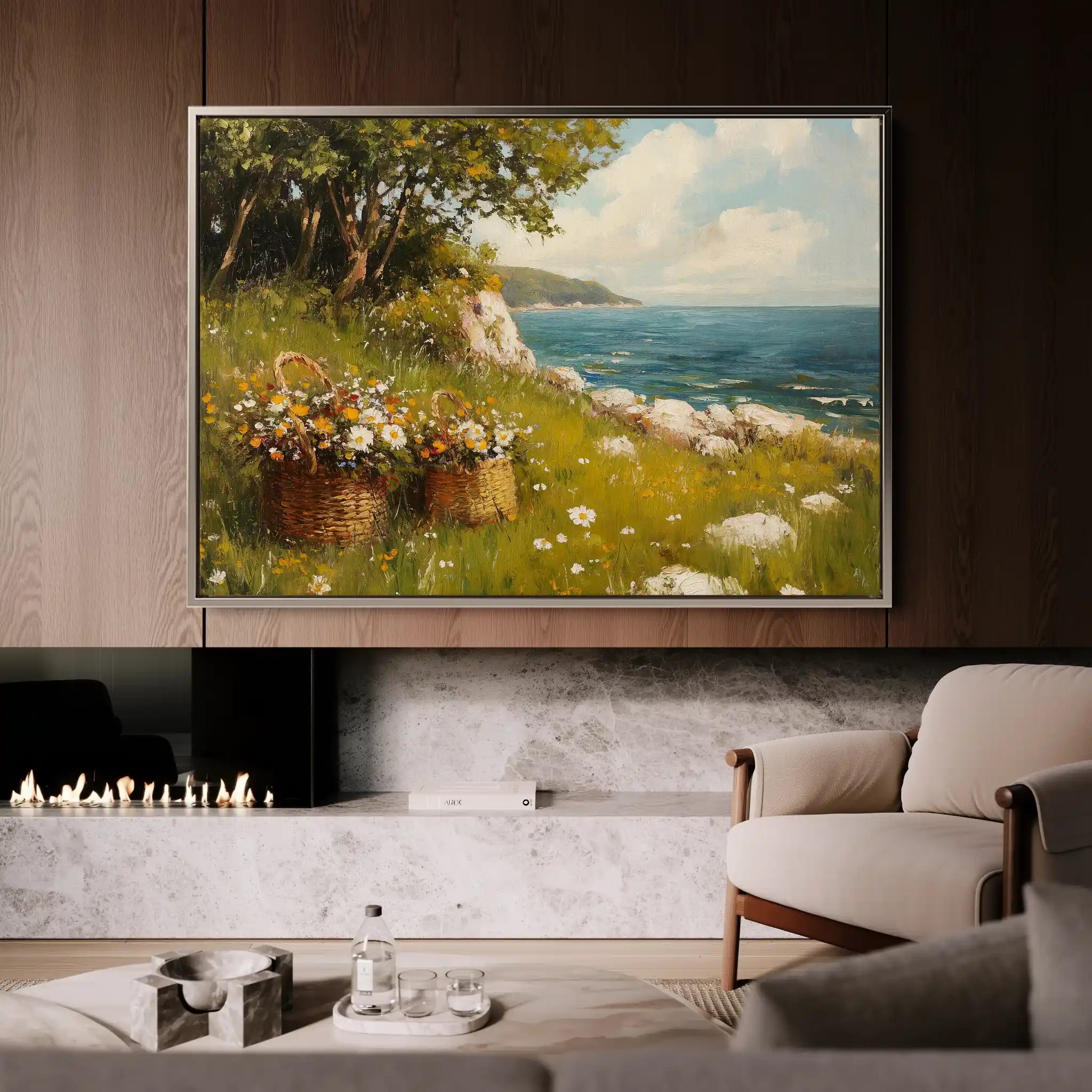 Landscape 253 Canvas Art 60 x 40 cm / Black