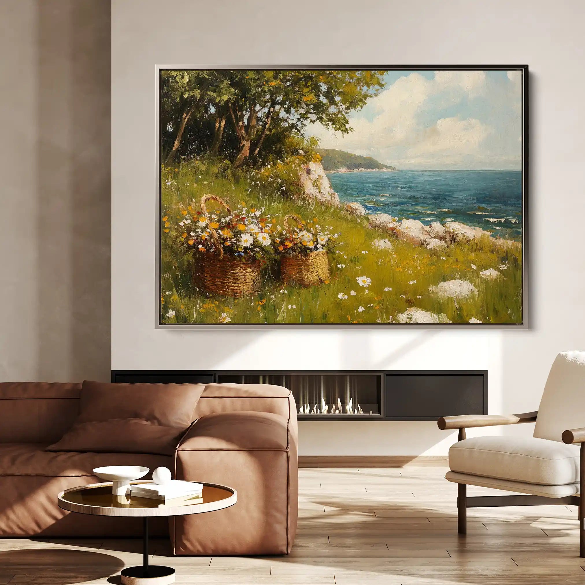 Landscape 253 Canvas Art 60 x 40 cm / Black