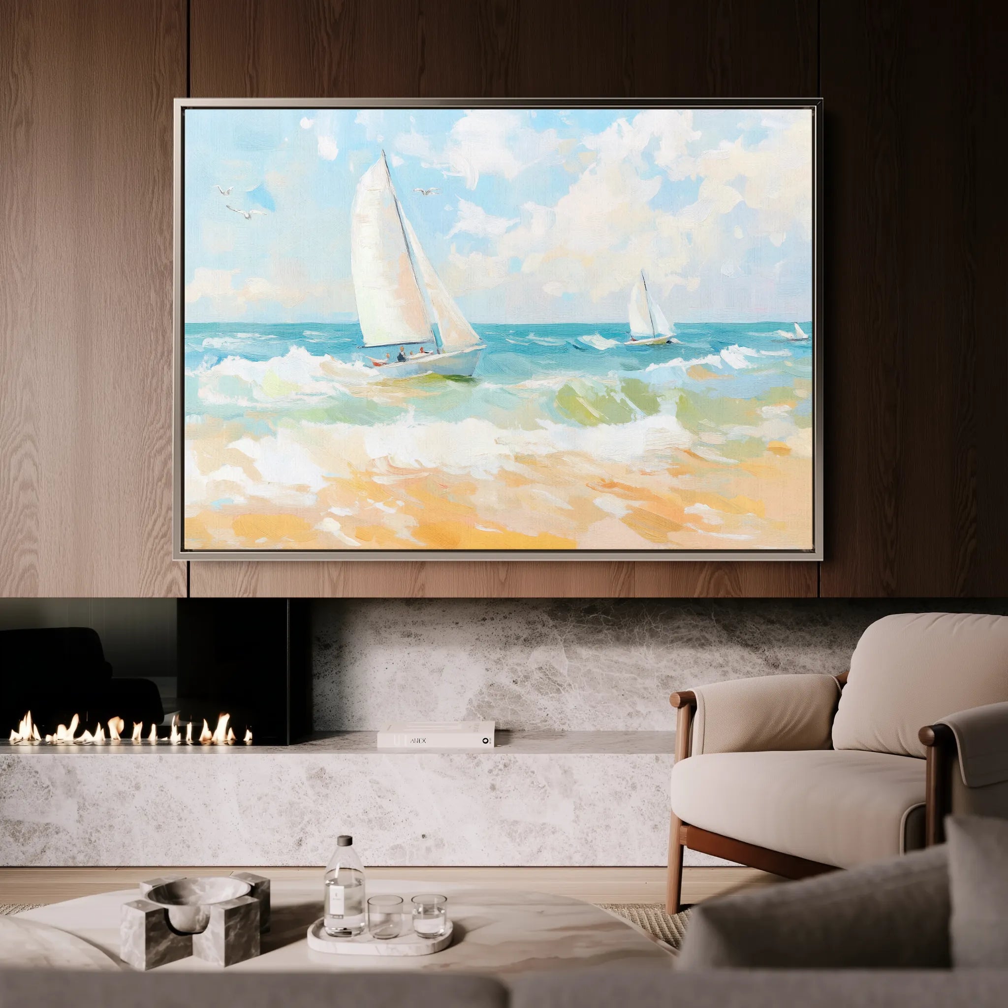 Landscape 254 Canvas Art 18" x 24" / 45 x 60 cm / Black
