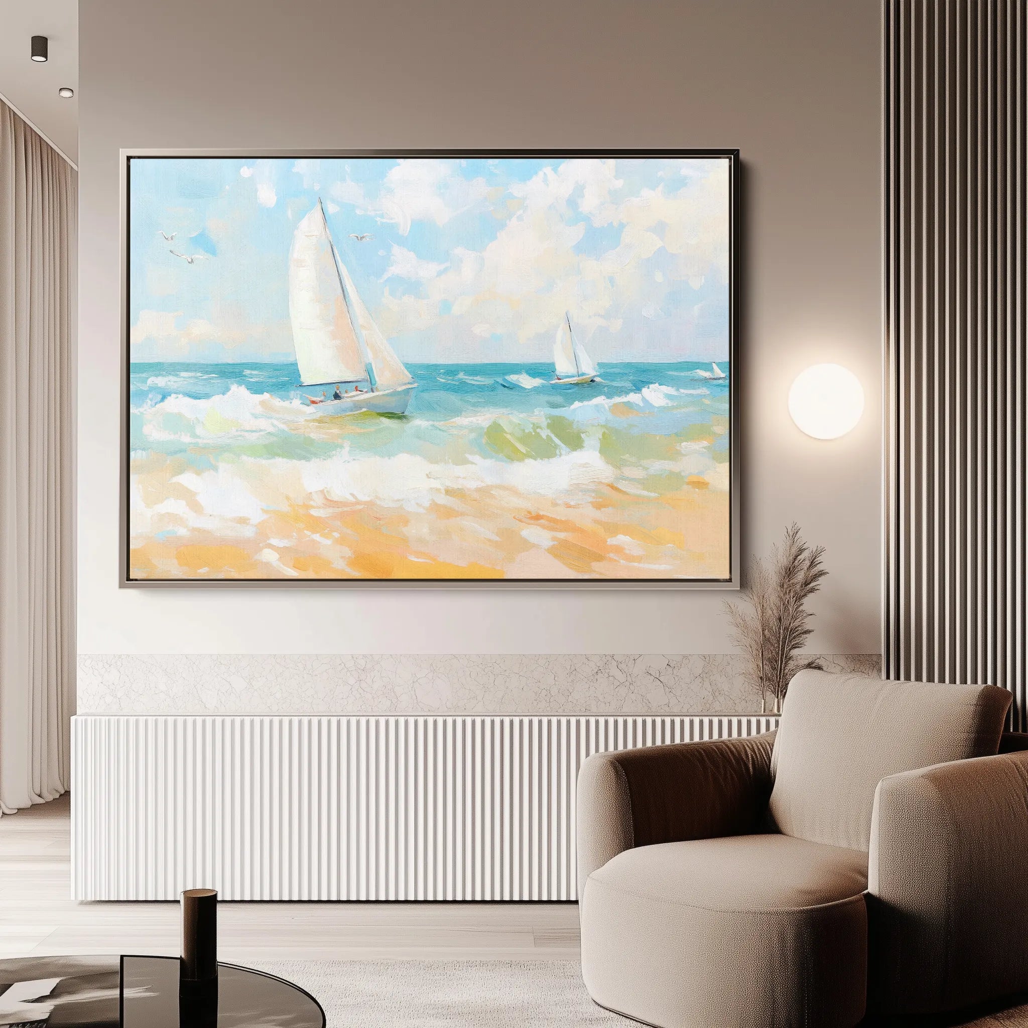 Landscape 254 Canvas Art 18" x 24" / 45 x 60 cm / Black