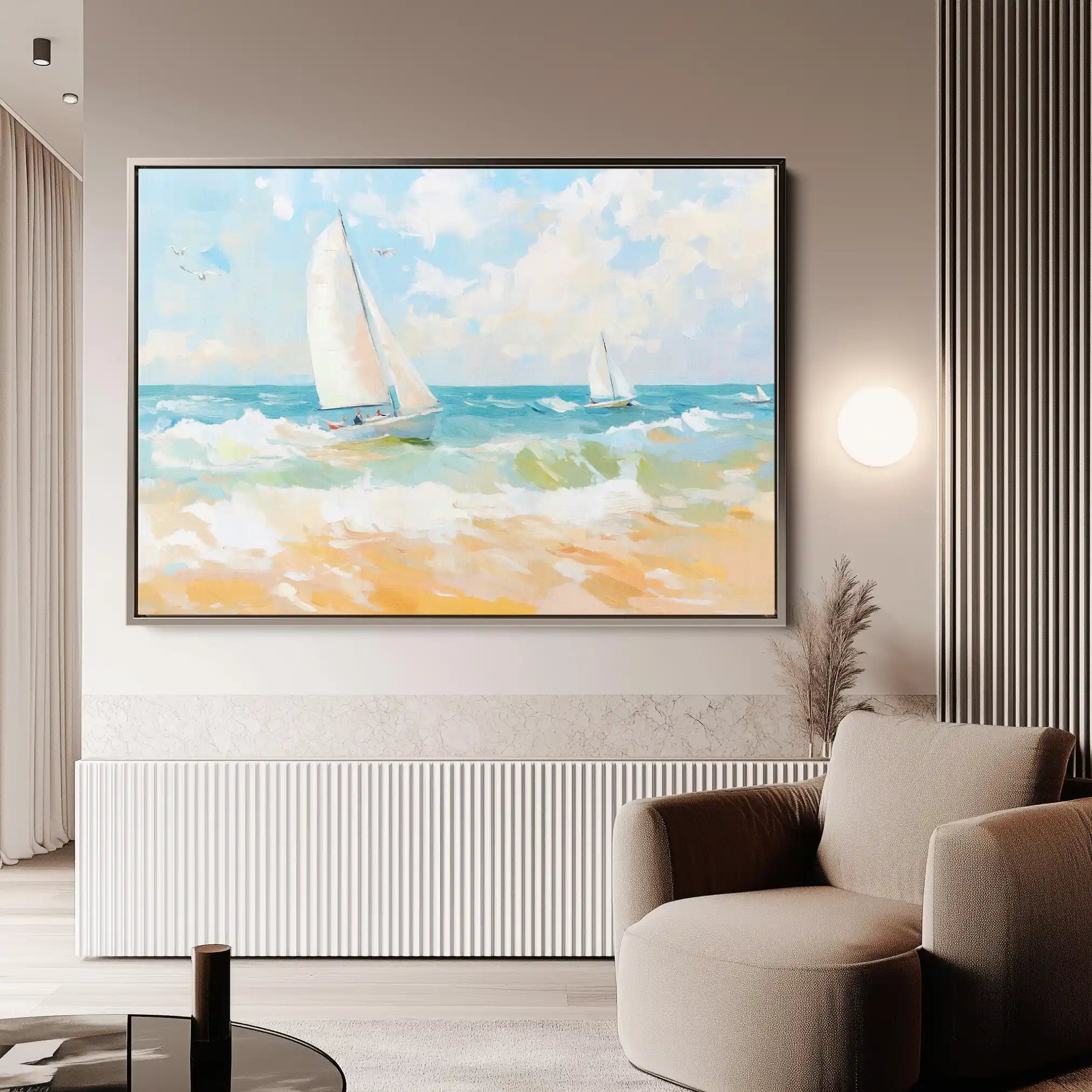 Landscape 254 Canvas Art 60 x 40 cm / Black