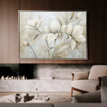 Floral 255 Canvas Art 60 x 40 cm / Black