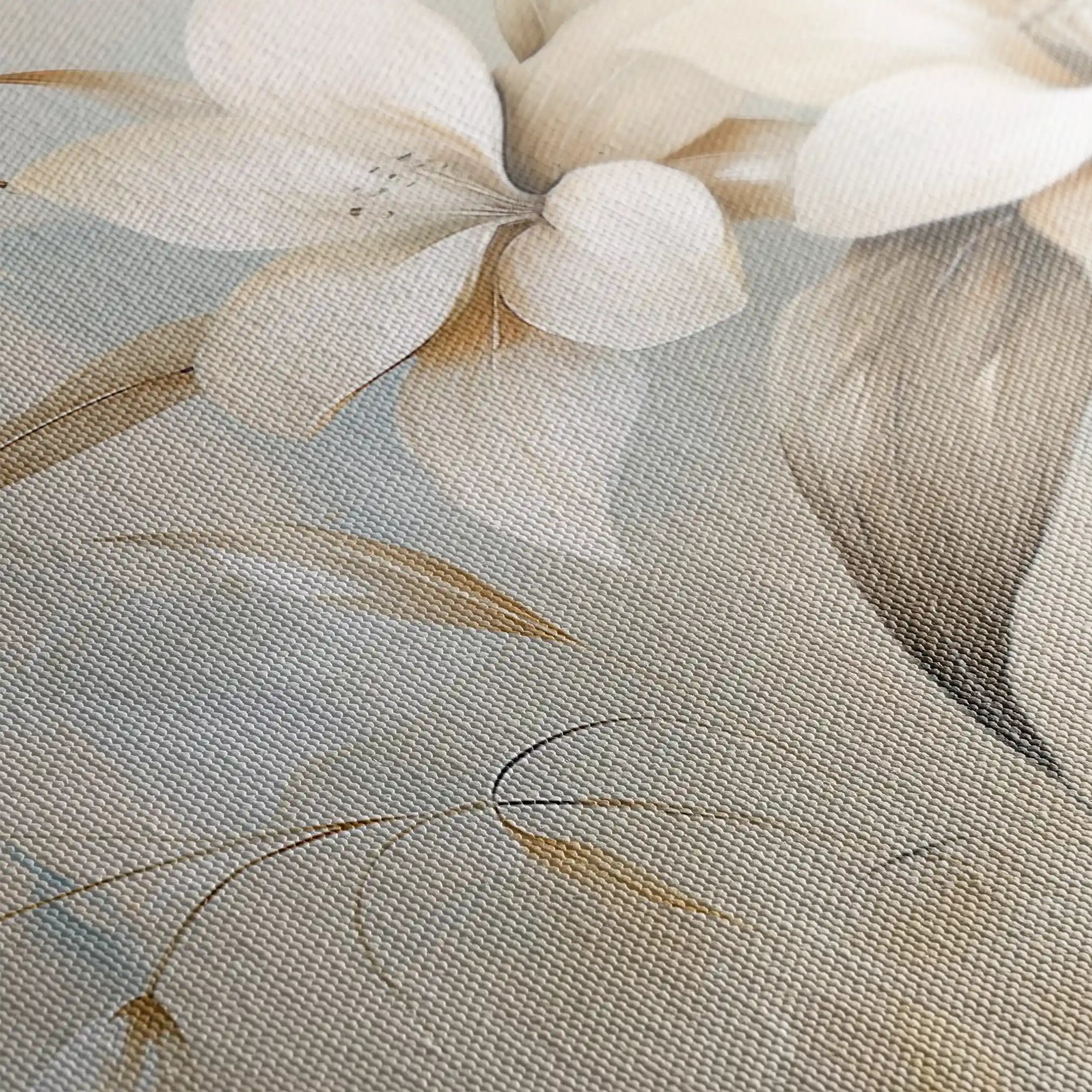 Floral 256 Canvas Art 60 x 40 cm / Black