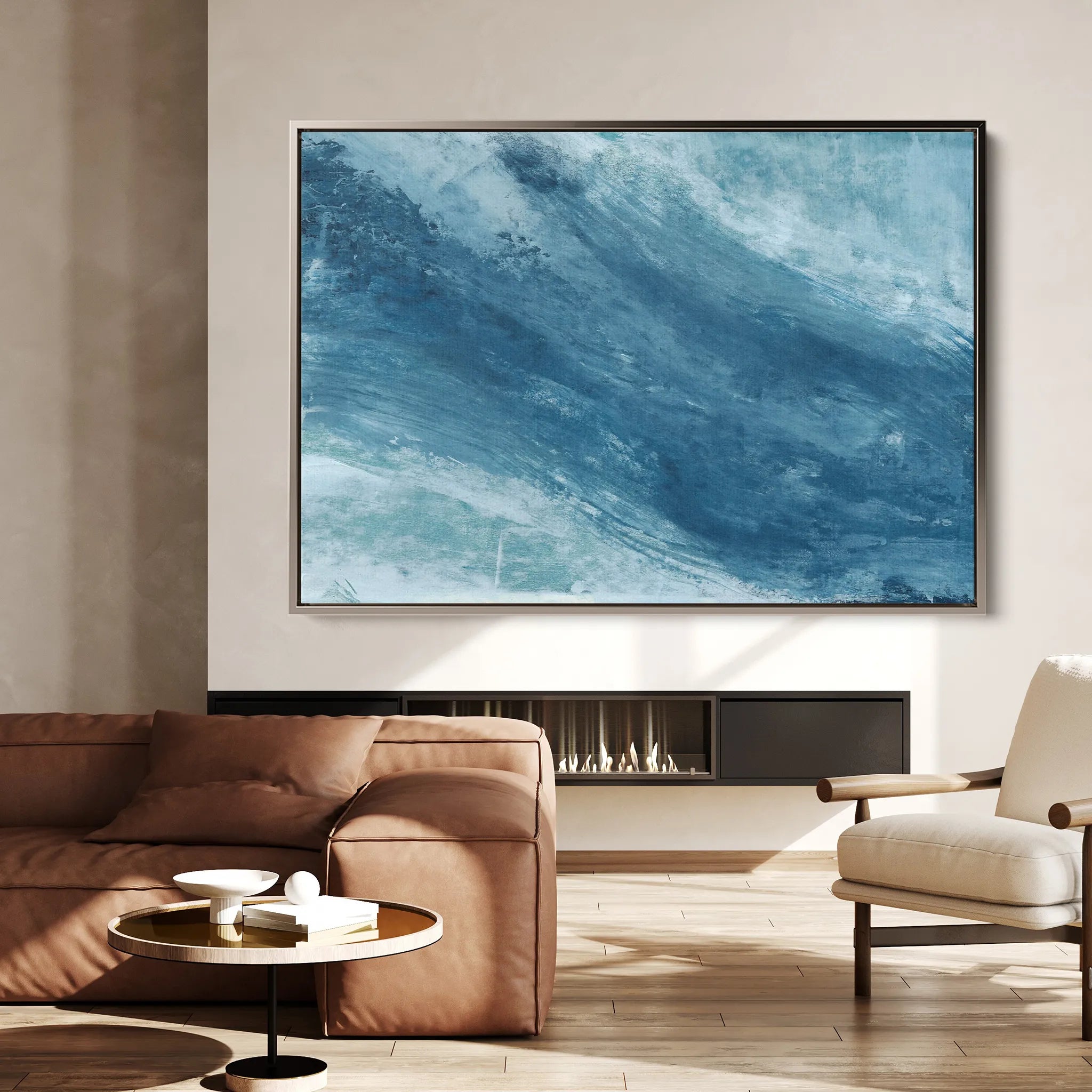 Abstract 257 Canvas Art 18" x 24" / 45 x 60 cm / Black
