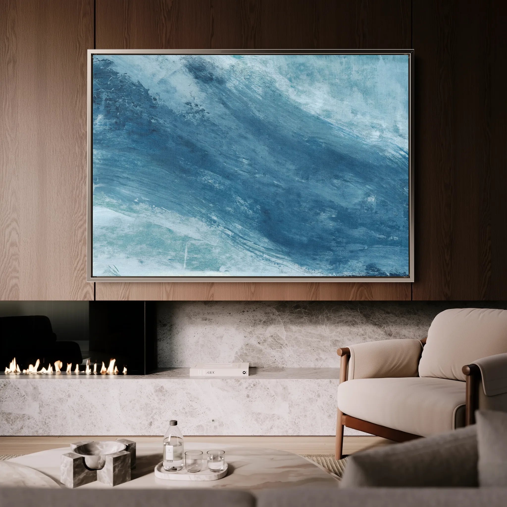 Abstract 257 Canvas Art 18" x 24" / 45 x 60 cm / Black