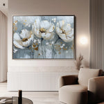Floral 257 Canvas Art 60 x 40 cm / Black