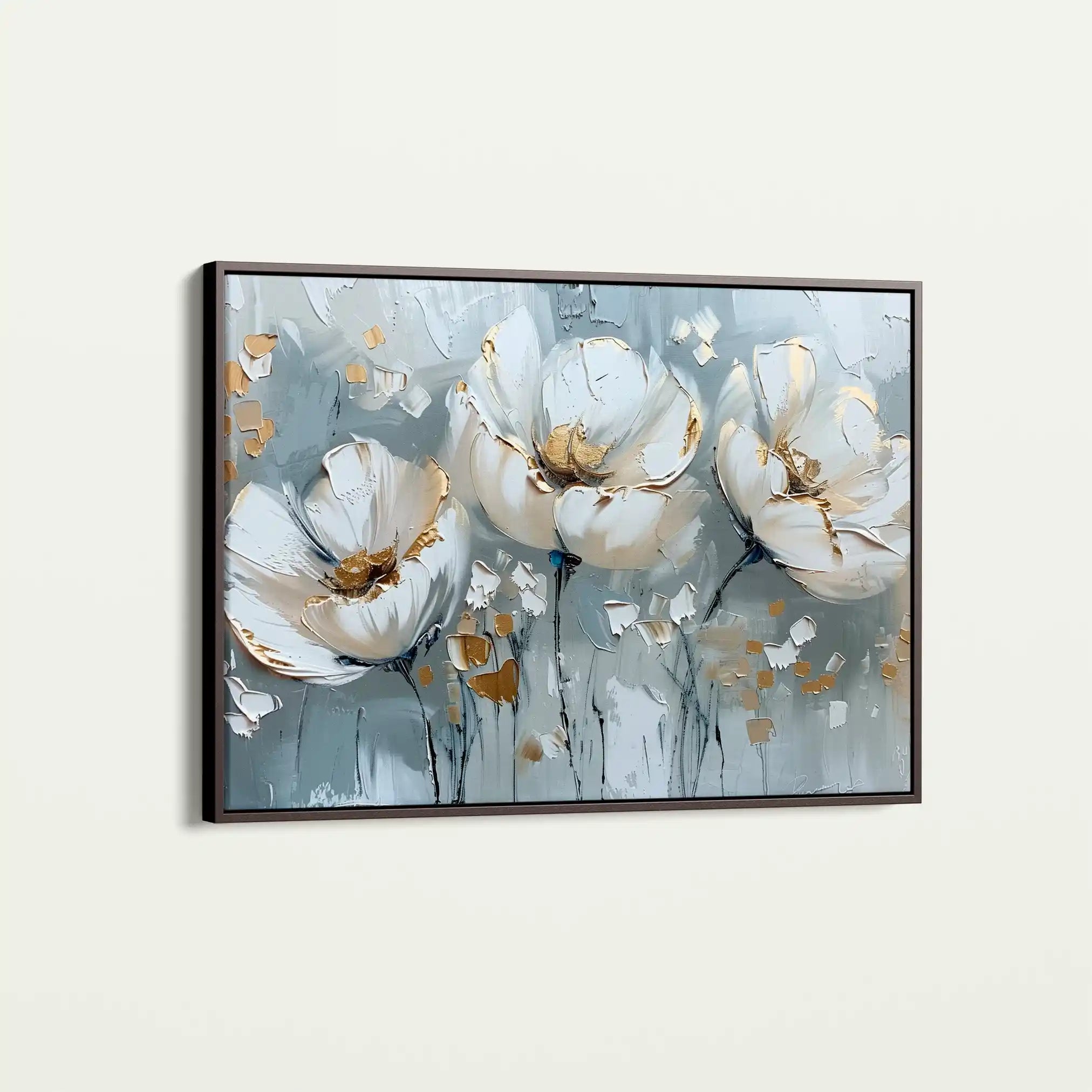 Floral 257 Canvas Art 60 x 40 cm / Black