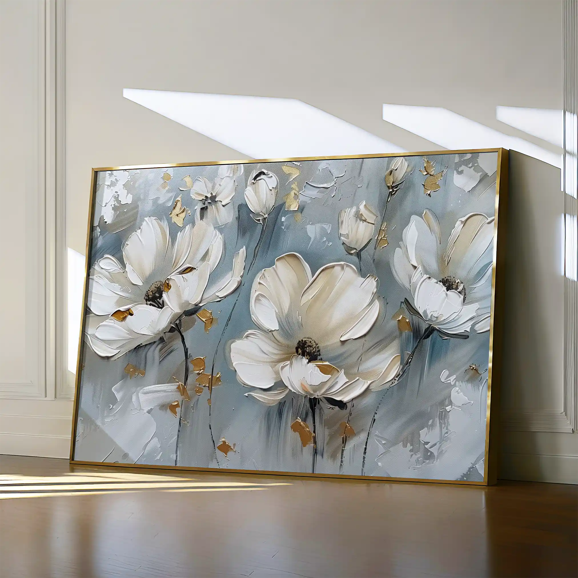 Floral 258 Canvas Art 60 x 40 cm / Black