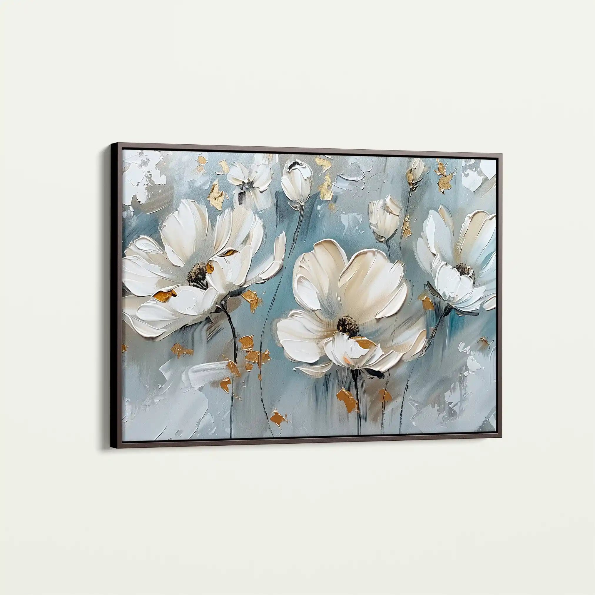 Floral 258 Canvas Art 60 x 40 cm / Black