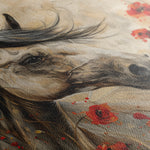 Horses 258 Canvas Art 18" x 24" / 45 x 60 cm / Black