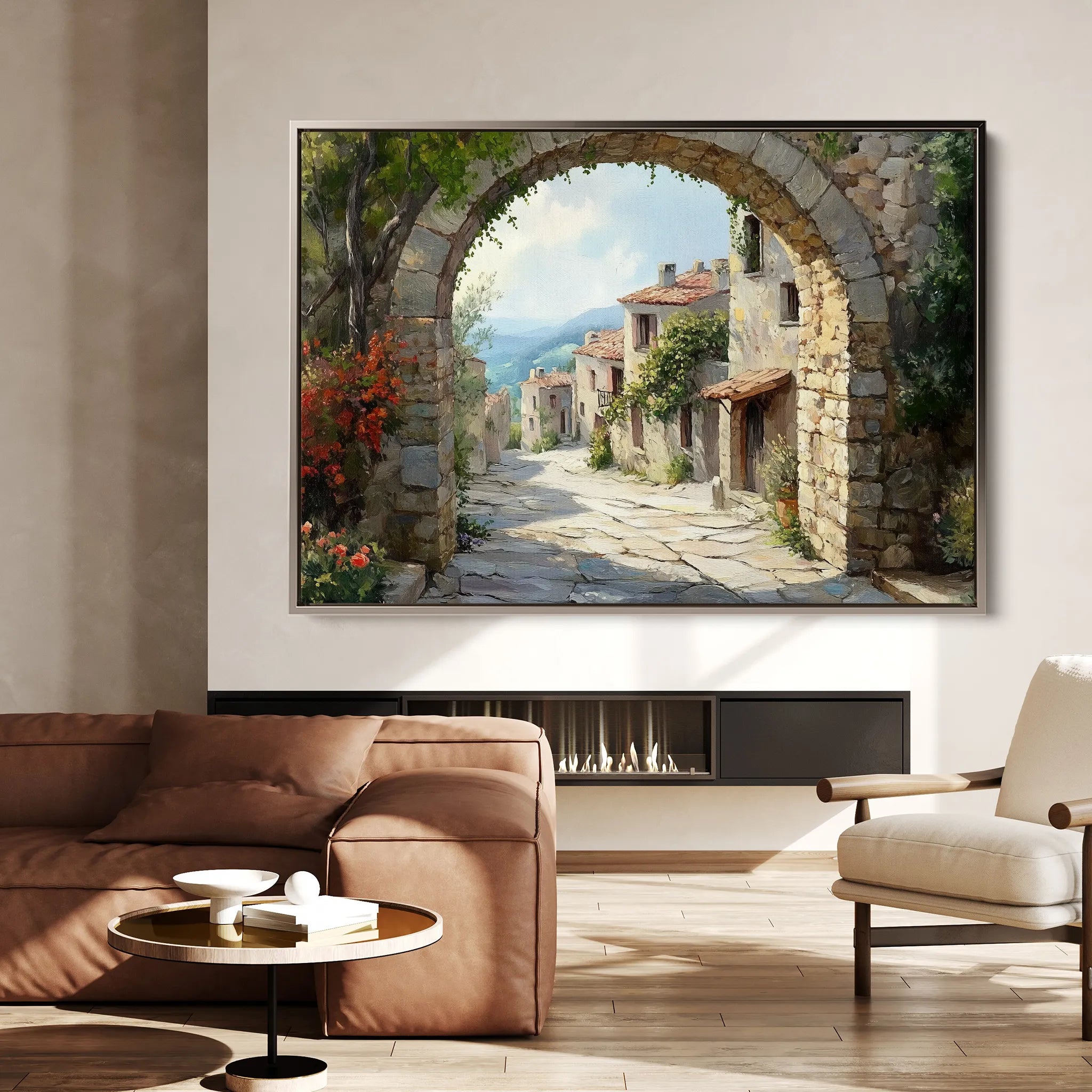 Landscape 258 Canvas Art 18" x 24" / 45 x 60 cm / Black