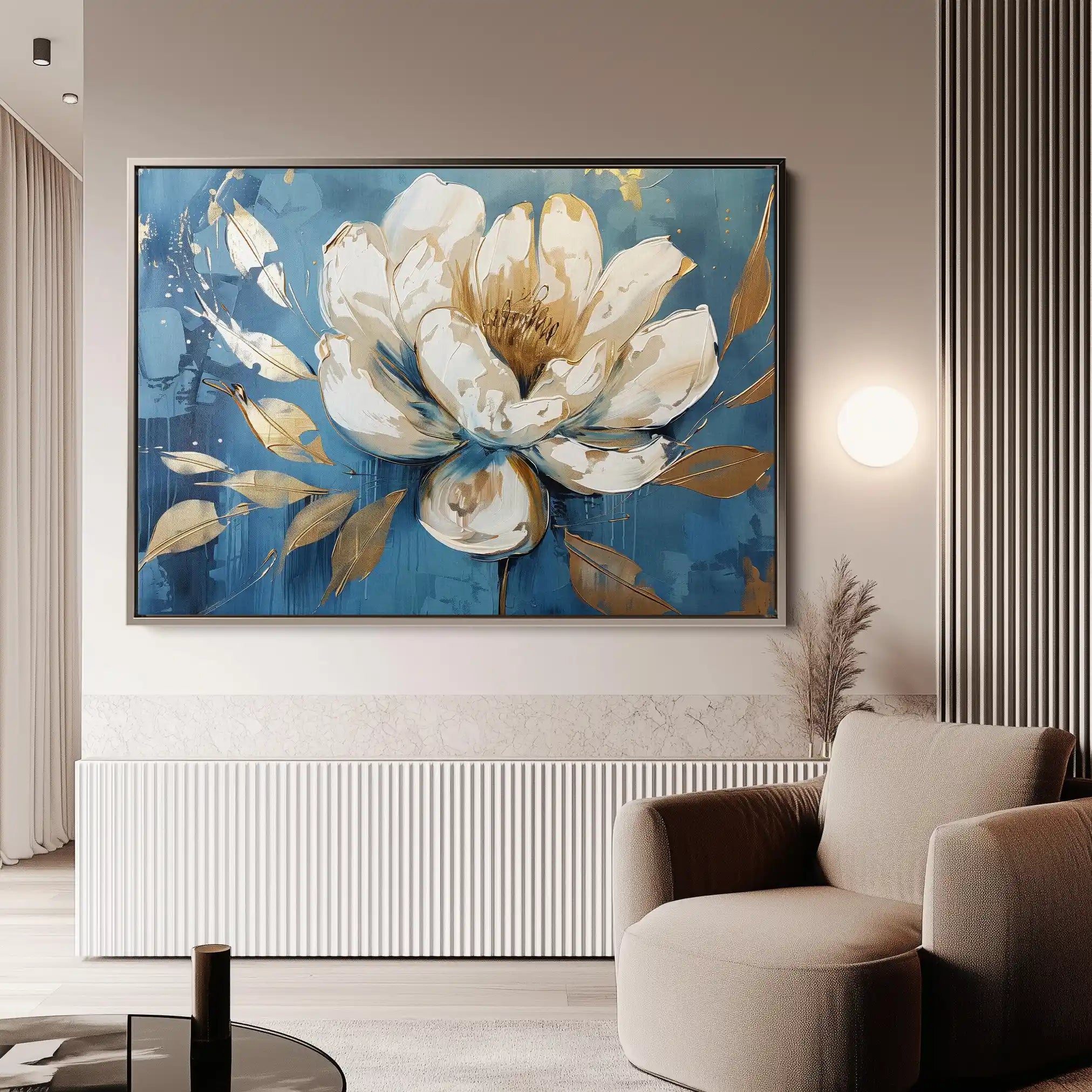 Floral 259 Canvas Art 60 x 40 cm / Black
