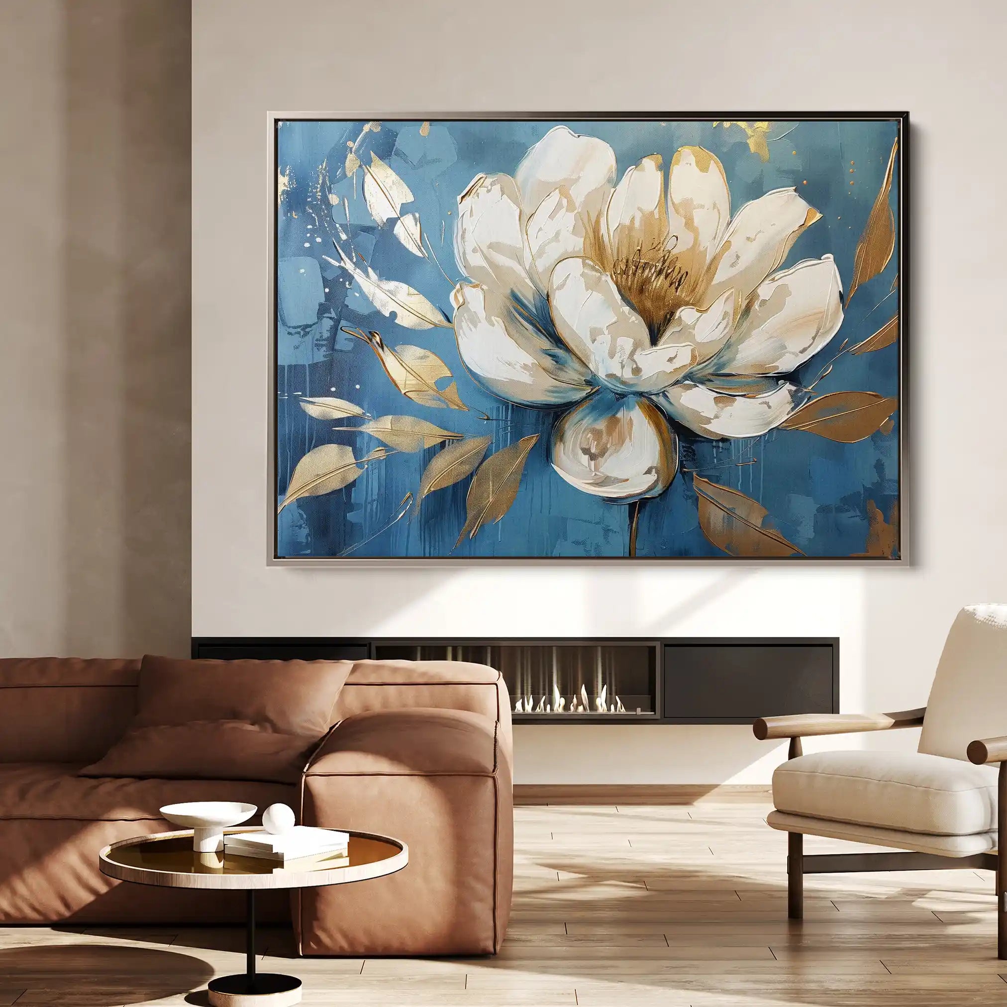 Floral 259 Canvas Art 60 x 40 cm / Black