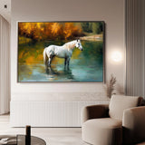 Horses 259 Canvas Art 18" x 24" / 45 x 60 cm / Black