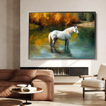 Horses 259 Canvas Art 18" x 24" / 45 x 60 cm / Black