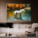 Horses 259 Canvas Art 18" x 24" / 45 x 60 cm / Black
