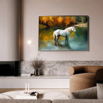 Horses 259 Canvas Art 18" x 24" / 45 x 60 cm / Black