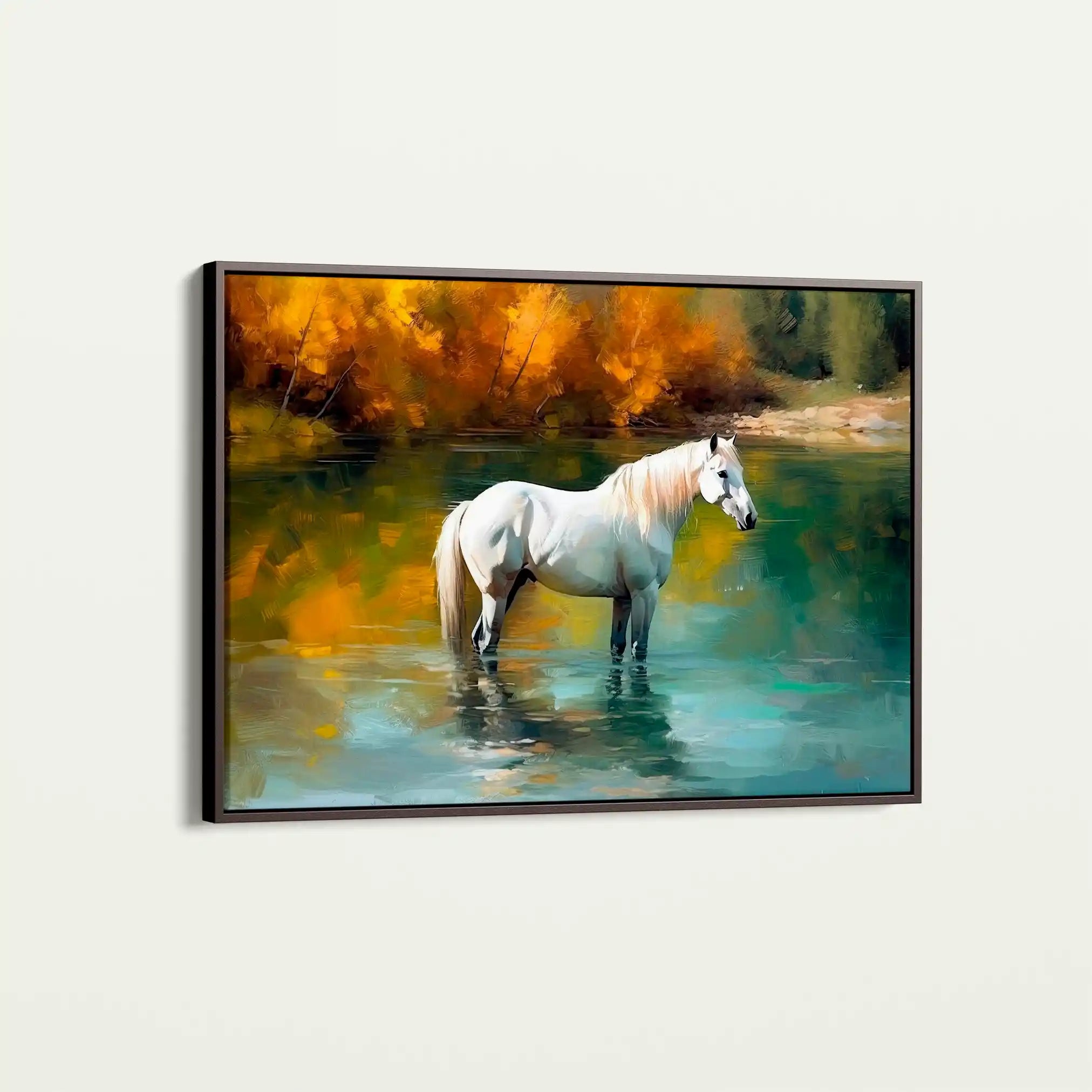 Horses 259 Canvas Art 60 x 40 cm / Black