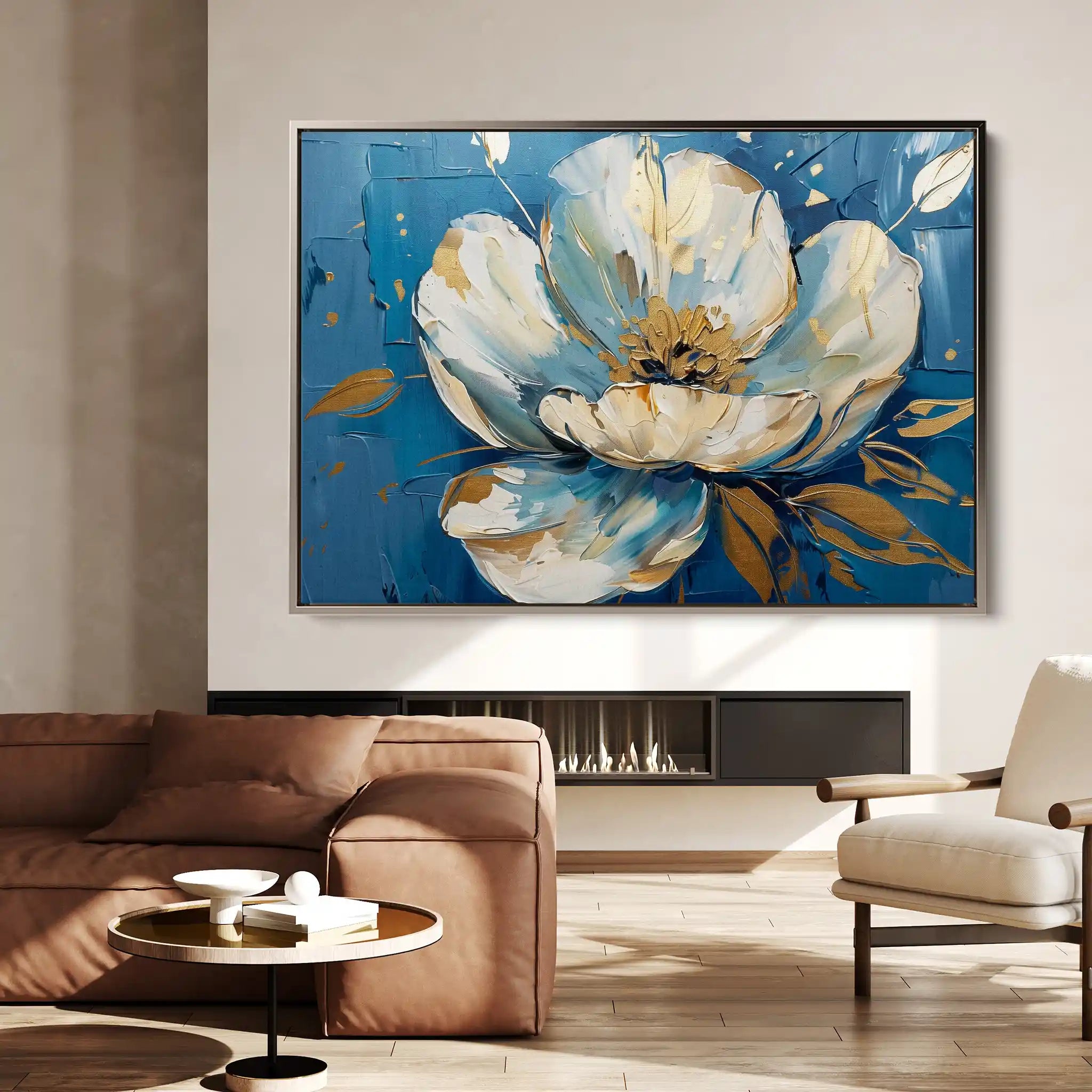 Floral 260 Canvas Art 60 x 40 cm / Black