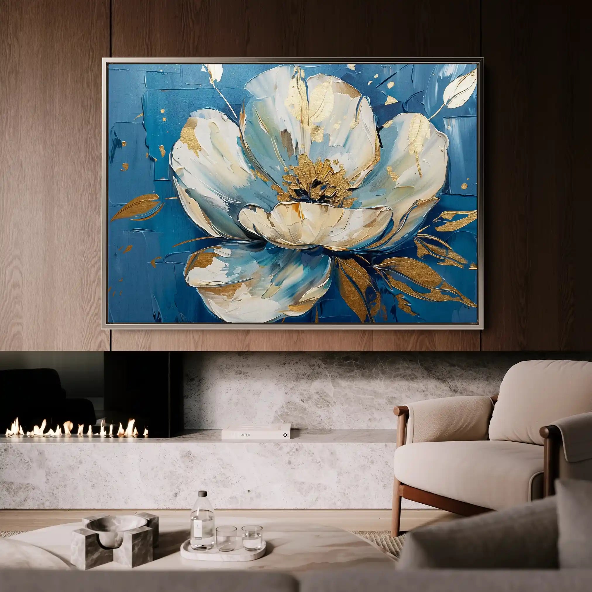 Floral 260 Canvas Art 60 x 40 cm / Black