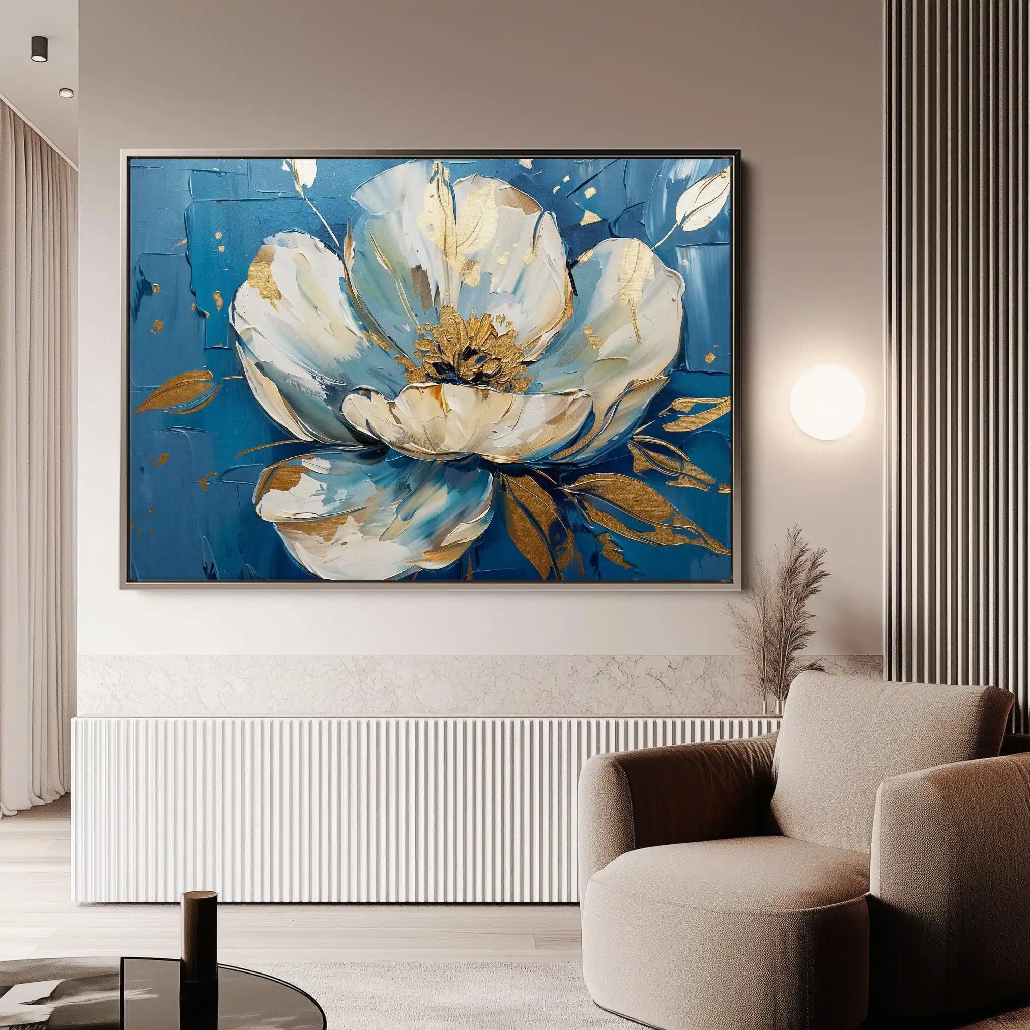 Floral 260 Canvas Art 60 x 40 cm / Black