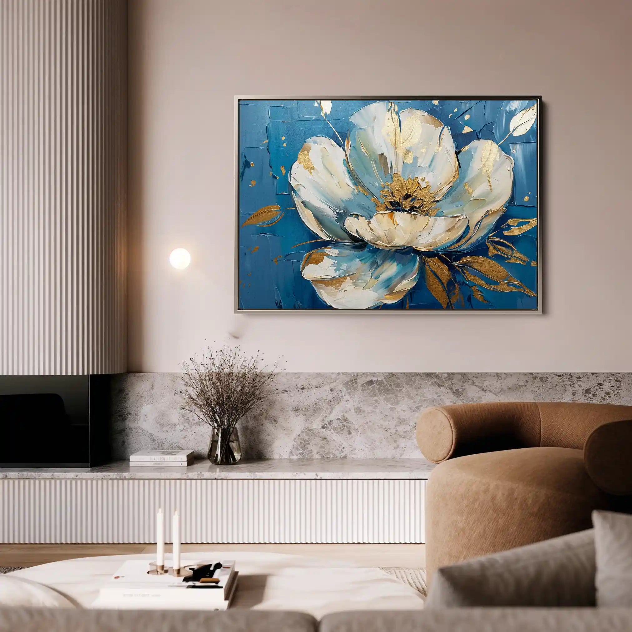 Floral 260 Canvas Art 60 x 40 cm / Black