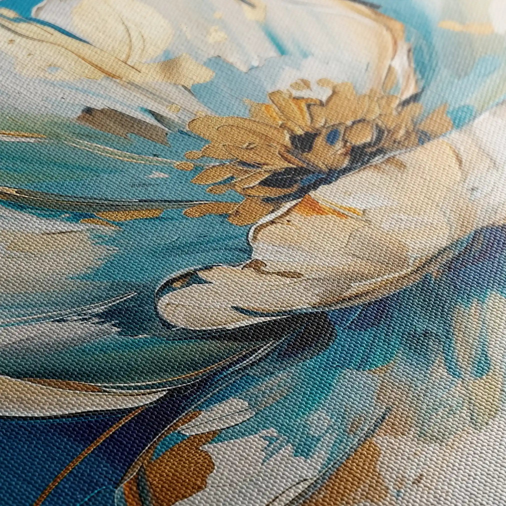 Floral 260 Canvas Art 60 x 40 cm / Black