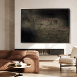 Abstract 261 Canvas Art 18" x 24" / 45 x 60 cm / Black