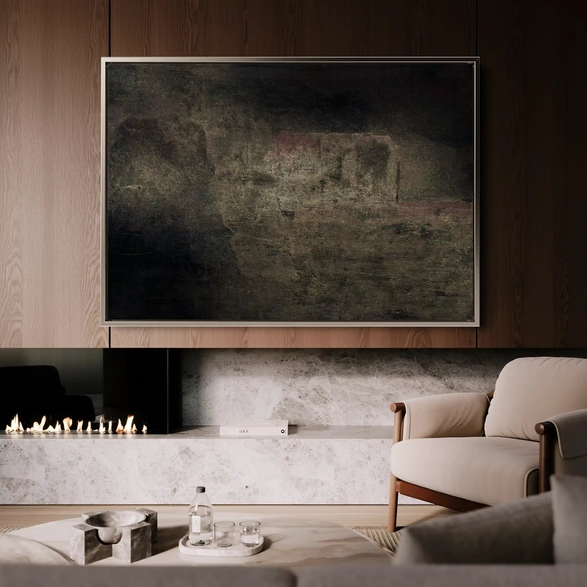 Abstract 261 Canvas Art 18" x 24" / 45 x 60 cm / Black