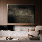 Abstract 261 Canvas Art 18" x 24" / 45 x 60 cm / Black