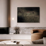 Abstract 261 Canvas Art 18" x 24" / 45 x 60 cm / Black