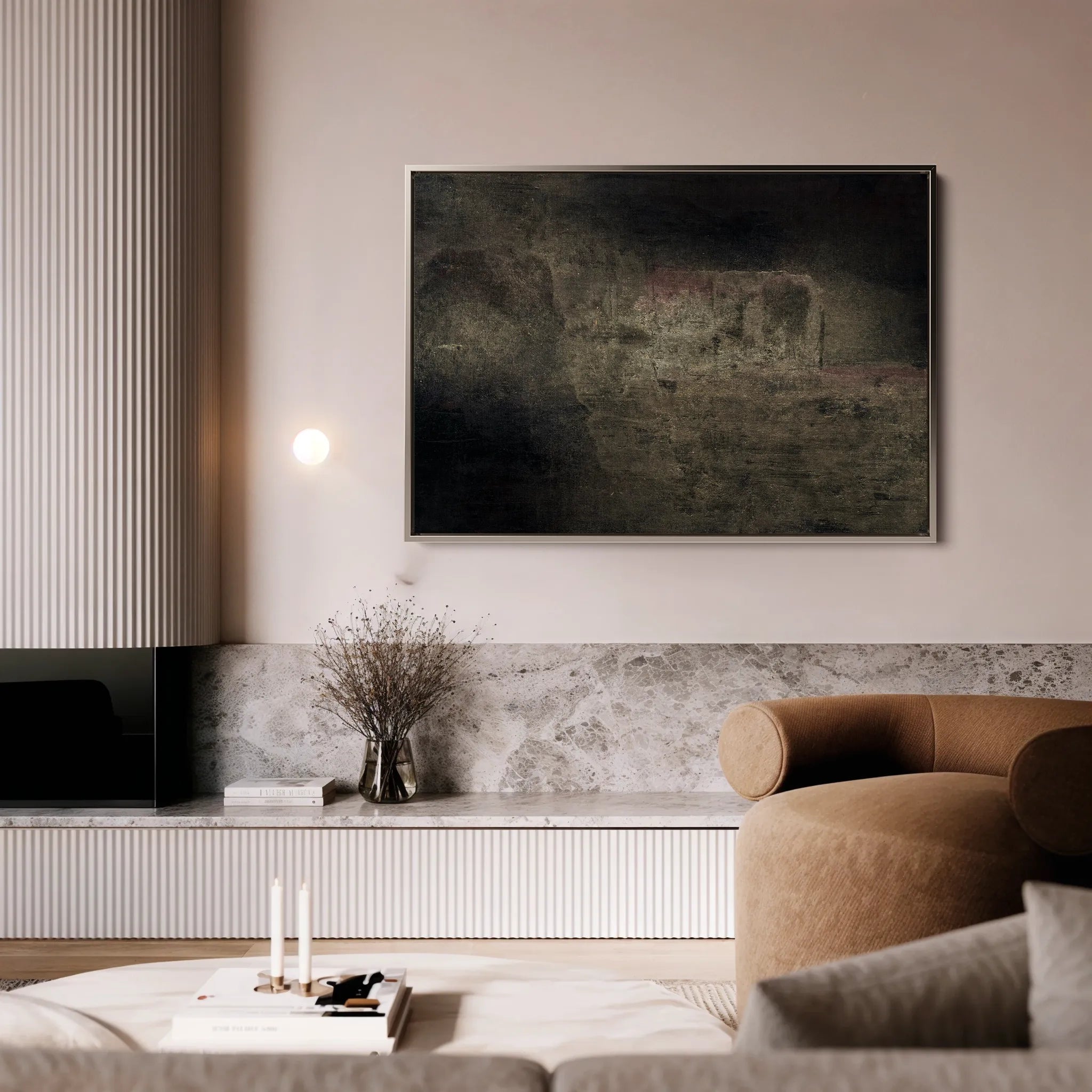Abstract 261 Canvas Art 18" x 24" / 45 x 60 cm / Black
