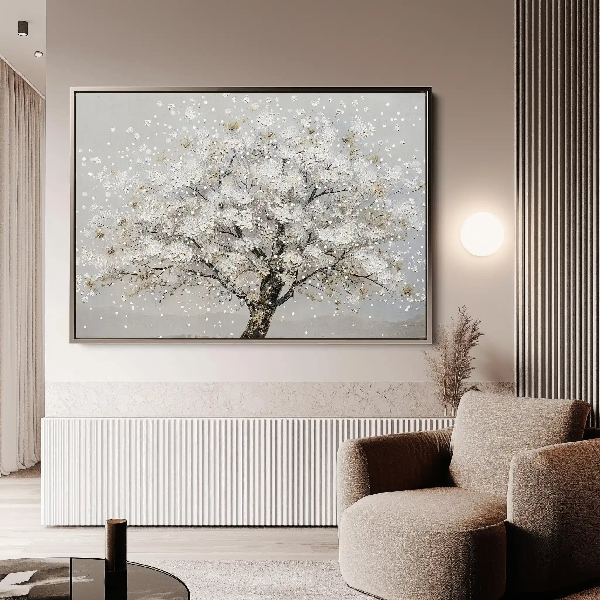 Floral 261 Canvas Art 60 x 40 cm / Black