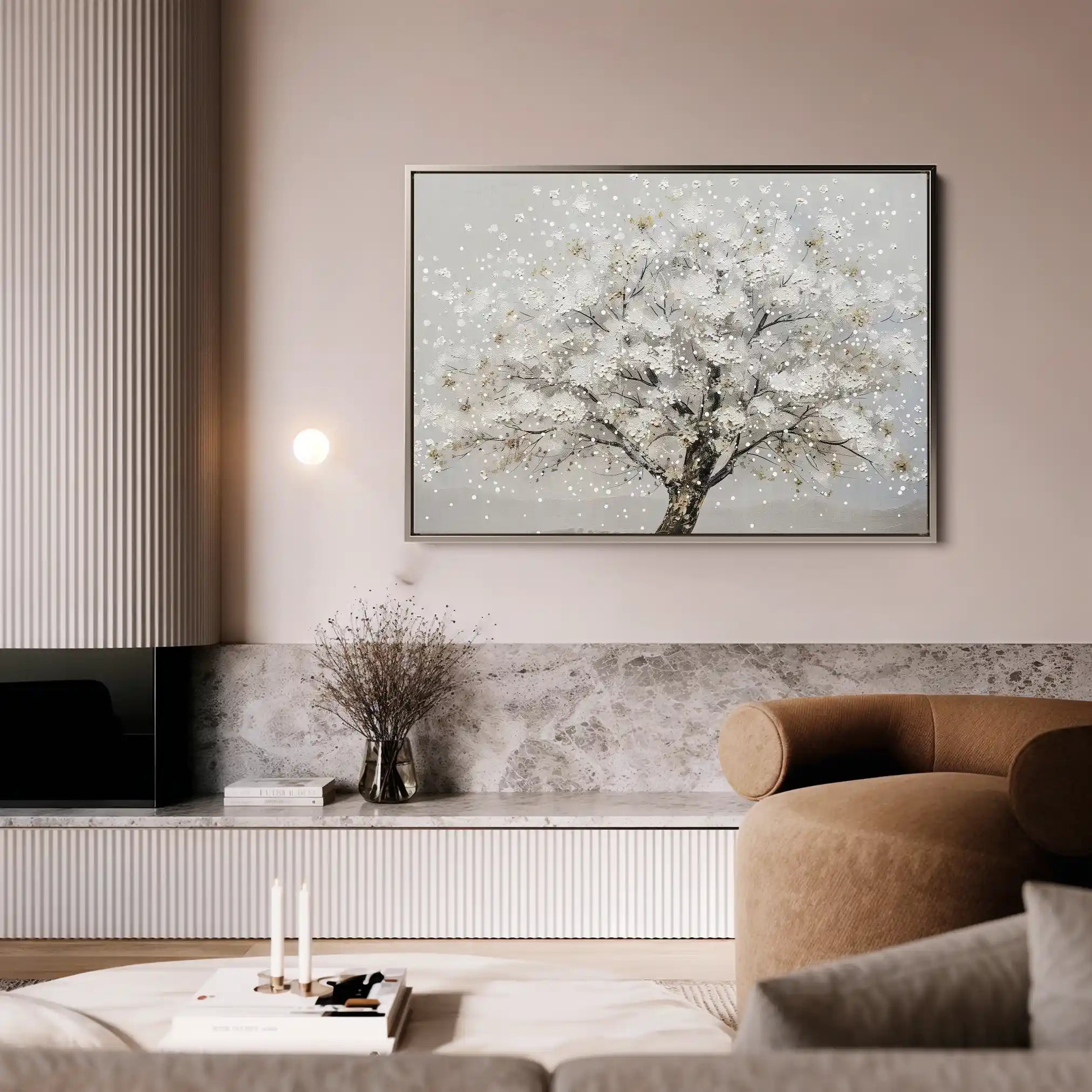 Floral 261 Canvas Art 60 x 40 cm / Black