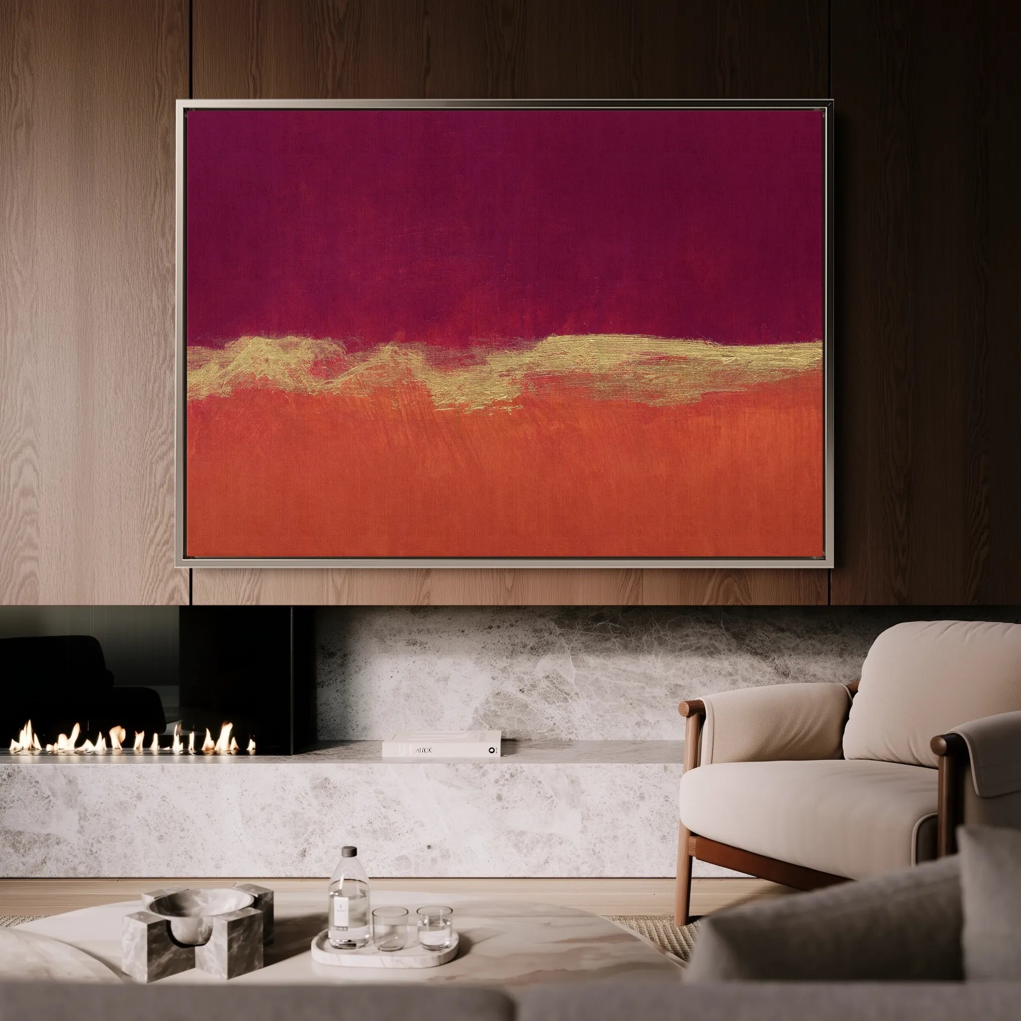 Abstract 262 Canvas Art 18" x 24" / 45 x 60 cm / Black