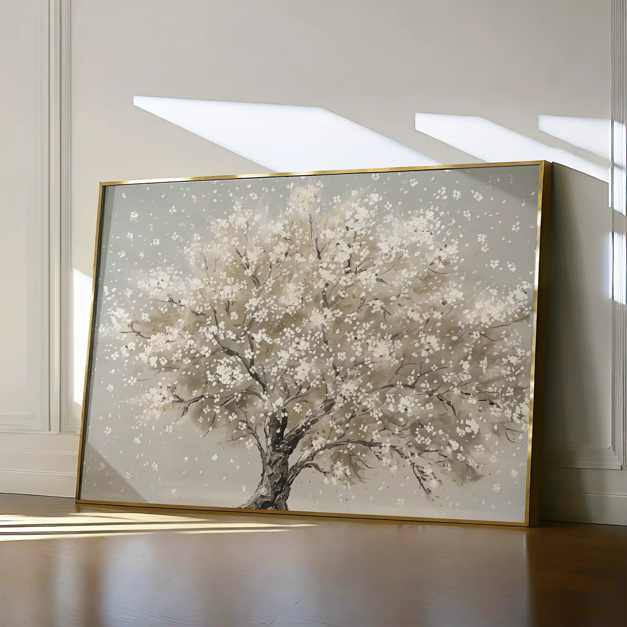 Floral 262 Canvas Art 60 x 40 cm / Black