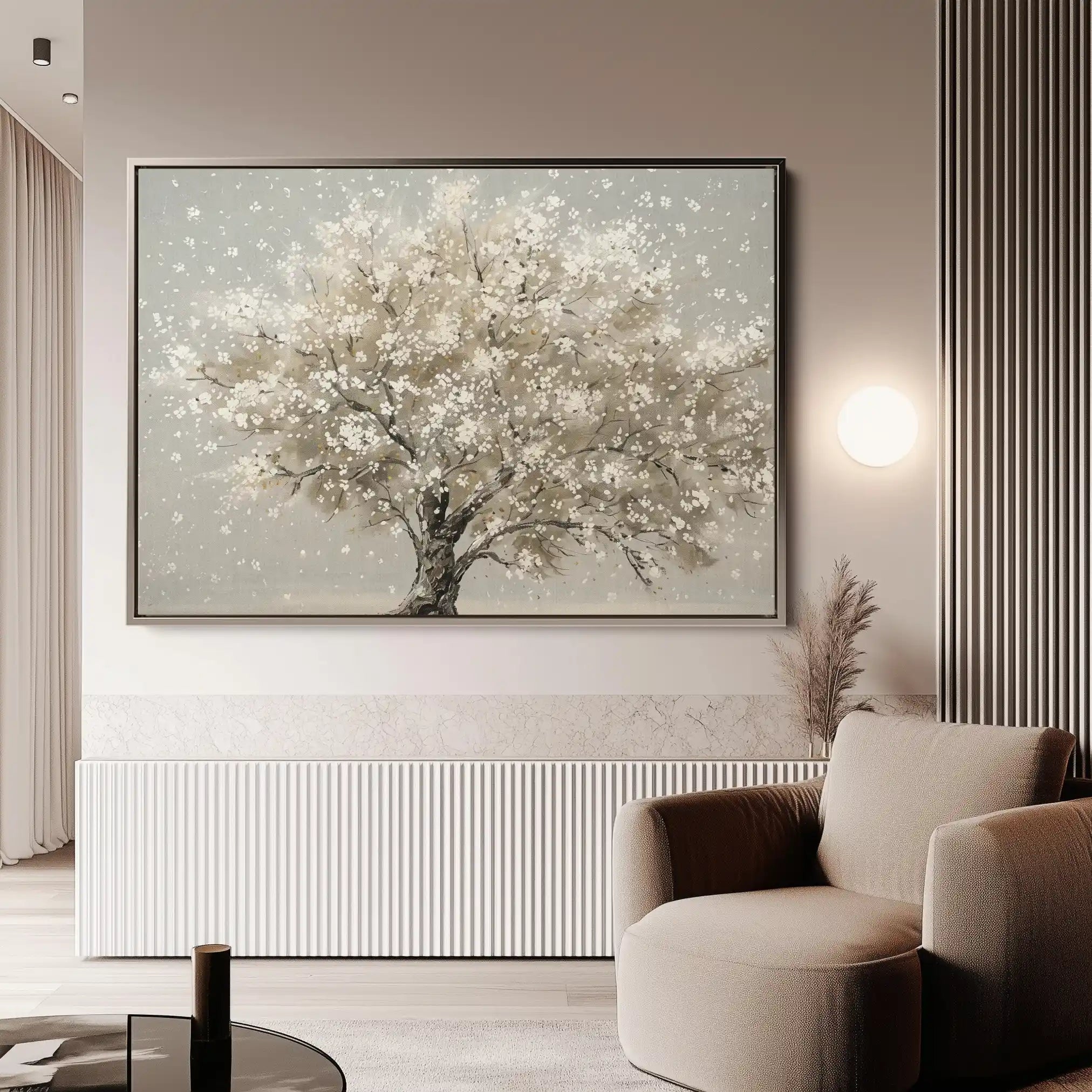 Floral 262 Canvas Art 60 x 40 cm / Black