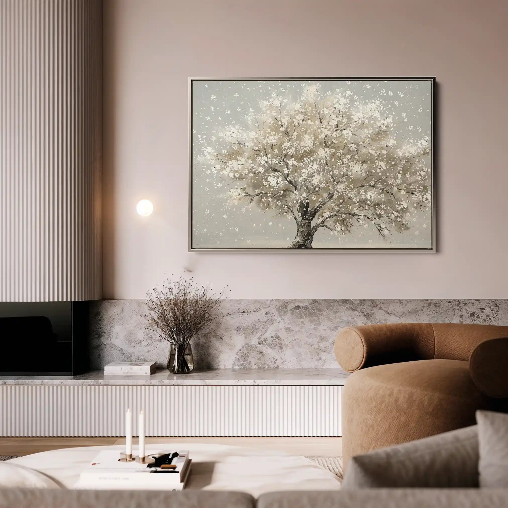 Floral 262 Canvas Art 60 x 40 cm / Black